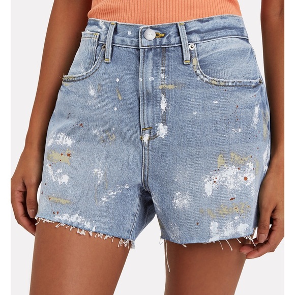 FRAME high waisted denim shorts - Picture 2 of 8